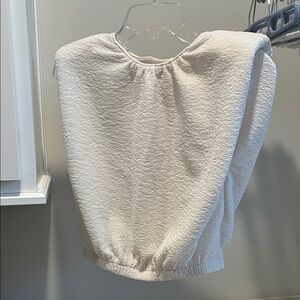 Express Cream Textured Women's Blouse